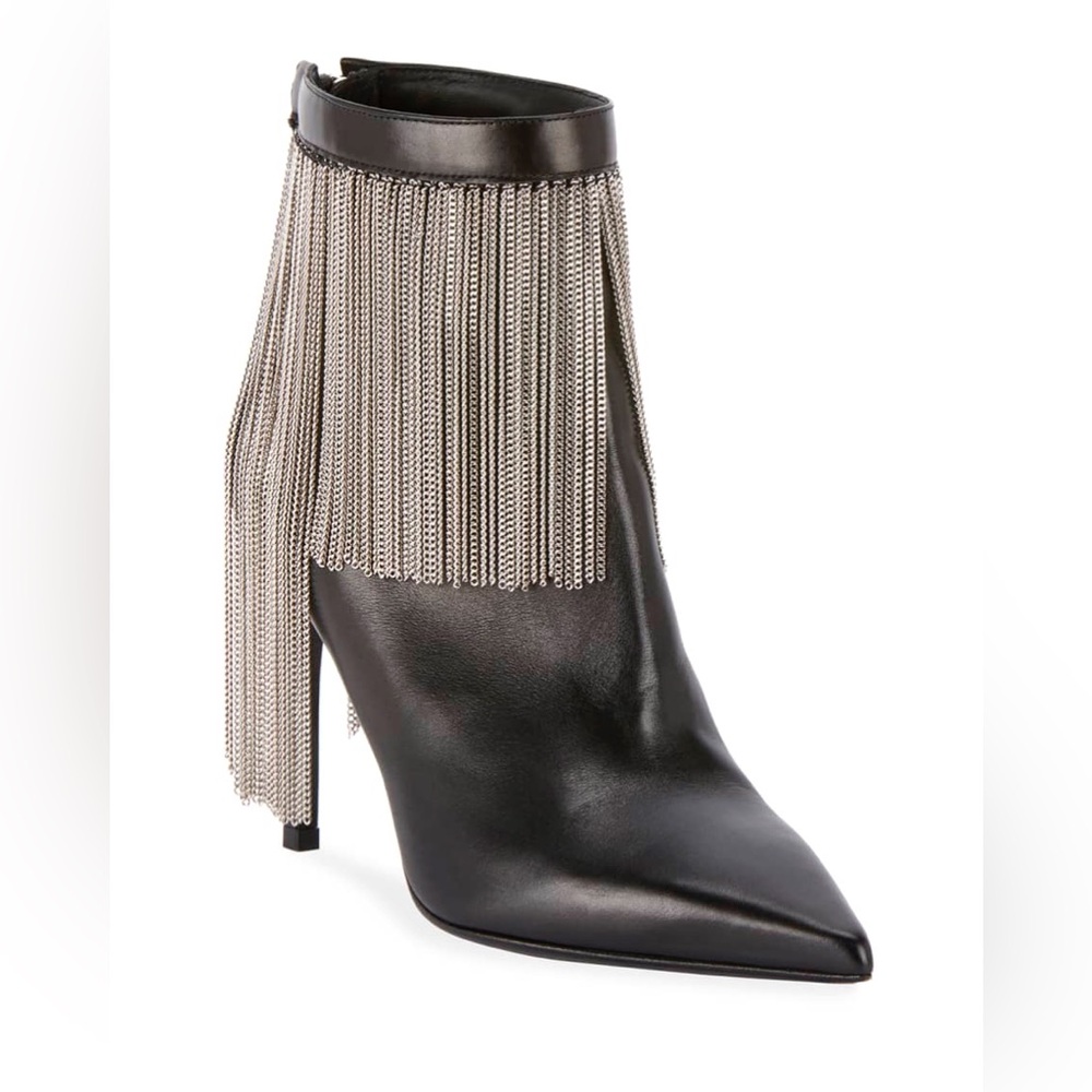 Balmain Mercy Chain Fringe Stiletto Boot New size 36